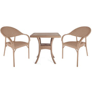 Shahrazad set( 2 bamboo chairs + Shahrazad square table (60 cm)