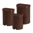 طقم زبالة راتان 3 قطع