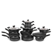 Grandi Cook Castello  SET 17 Pcs Stewpot 18-20-22-26-28+  Fry Pan 18-22-24-26+ Oven Tray 26+ Grill 28 +  Wok 30 (3.5m)