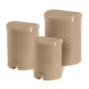 طقم زبالة راتان 3 قطع