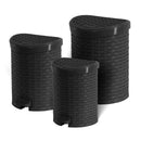 طقم زبالة راتان 3 قطع