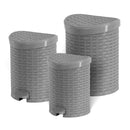 طقم زبالة راتان 3 قطع