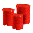 طقم زبالة راتان 3 قطع