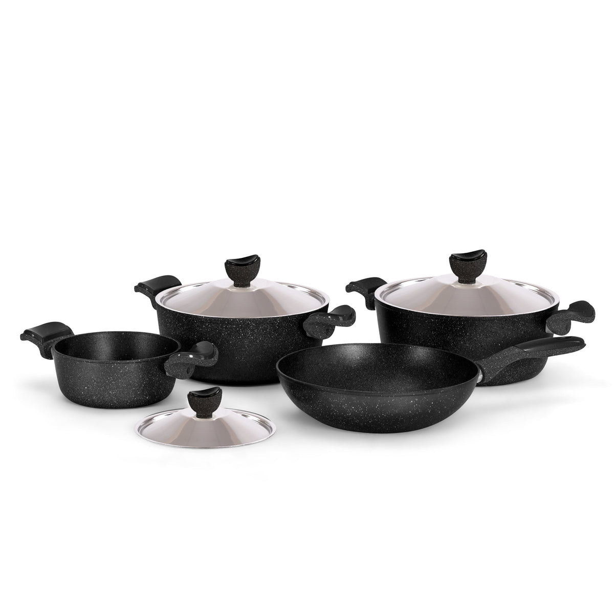 Grandi Cook Castello Set 7 Pcs Stewpot 18-26-28+  Wok 28 (3.5m)