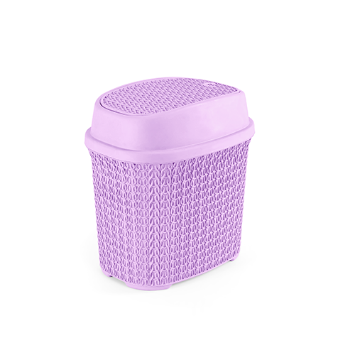 Rattan Trash Swing Bin