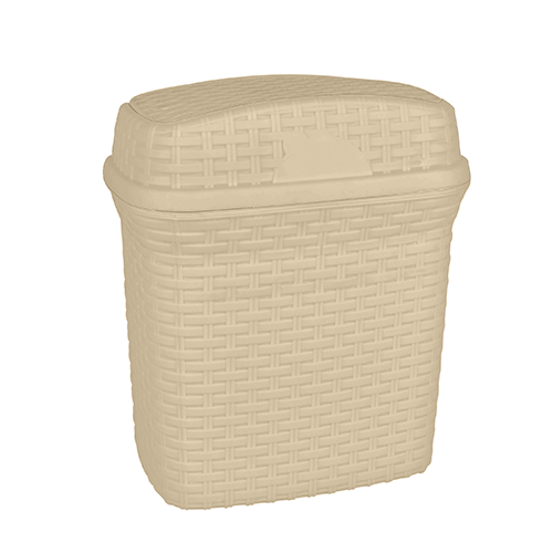 Rattan Trash Swing Bin