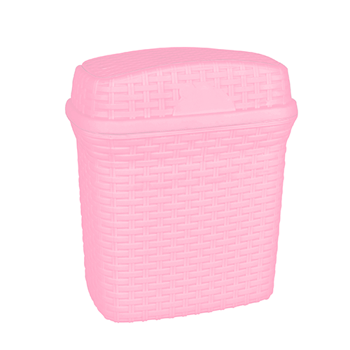 Rattan Trash Swing Bin