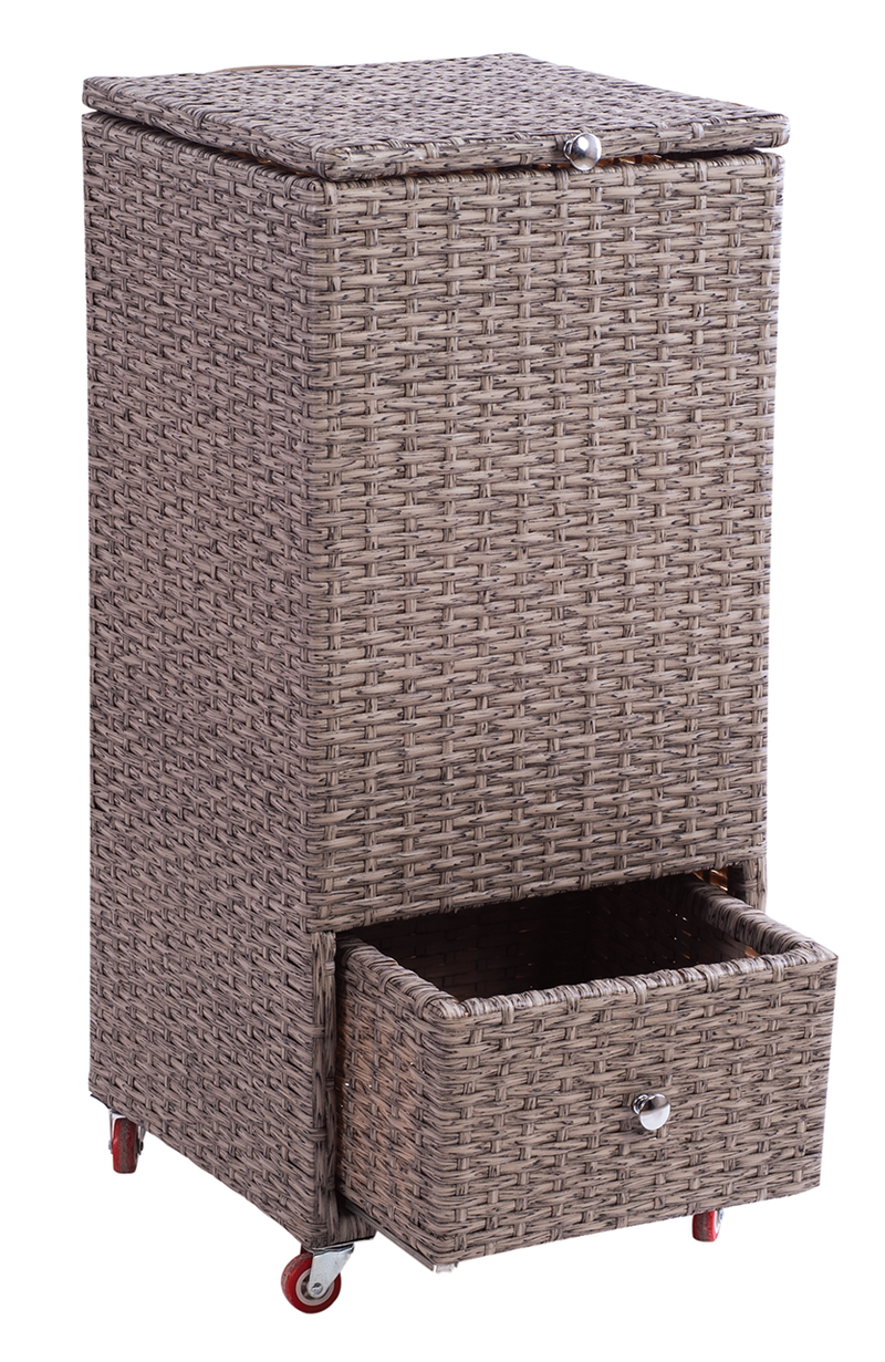 Laundry  Basket with Drawer Rattan